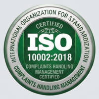 ISO 10002 — Complaints Handling Management, certified