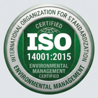 ISO 14001 — Environmental Management, certified